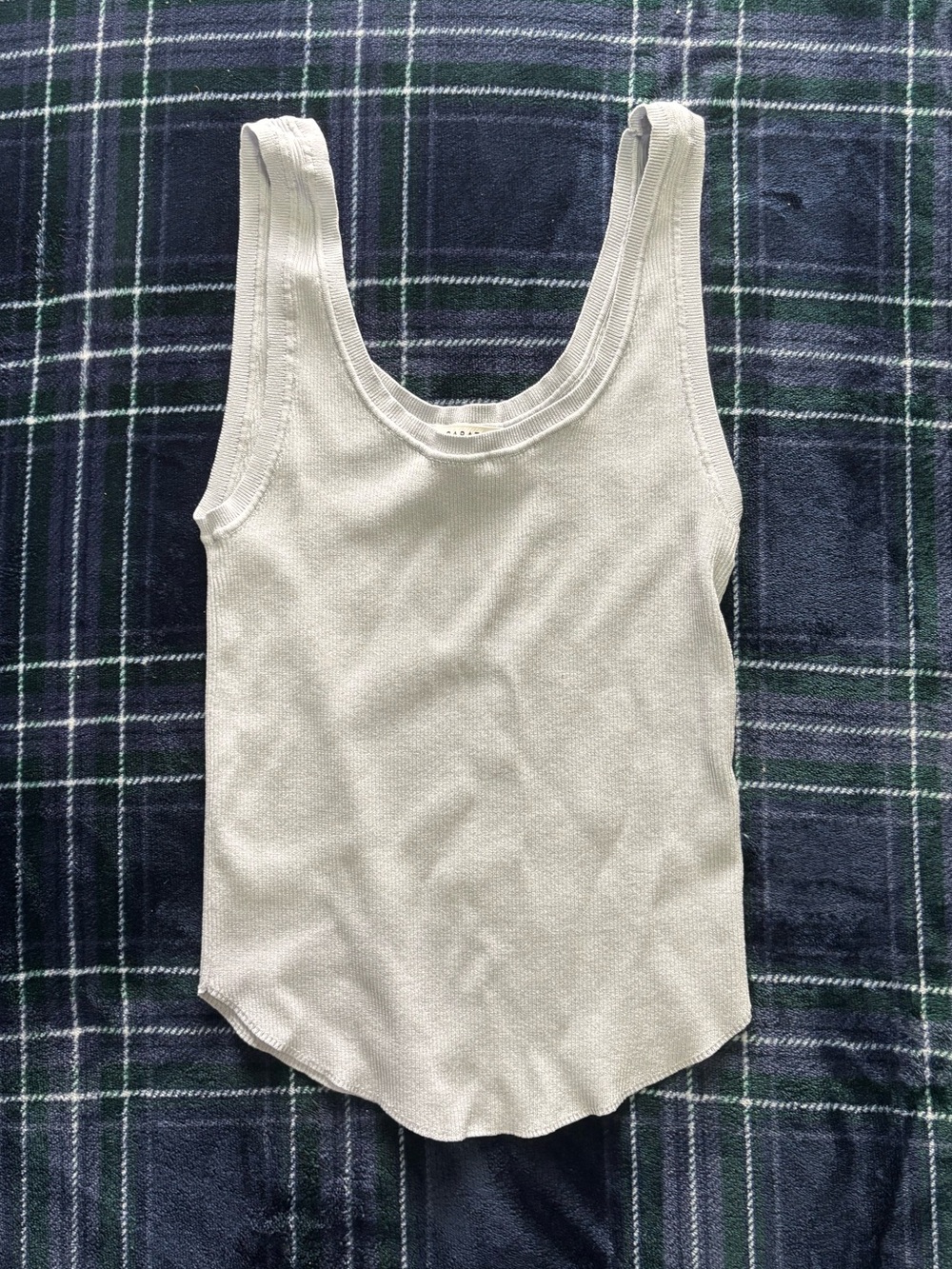 Aritzia Babaton sculpt knit baby blue top. Size S.
